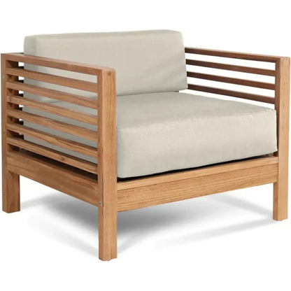 Summer Teak Outdoor Club Chair with Sunbrella Cushions