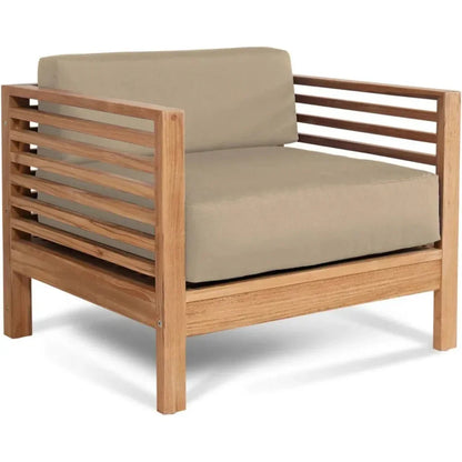 Summer Teak Outdoor Club Chair with Sunbrella Cushions
