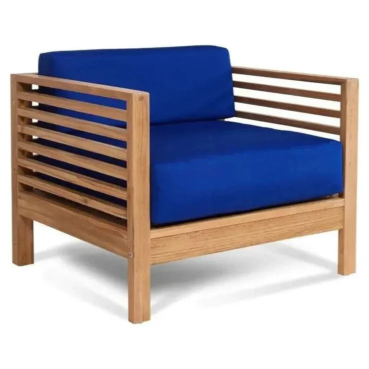Summer Teak Outdoor Club Chair with Sunbrella Cushions