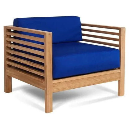 Summer Teak Outdoor Club Chair with Sunbrella Cushions