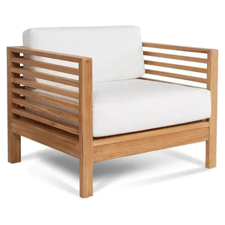 Summer Teak Outdoor Club Chair with Sunbrella Cushions