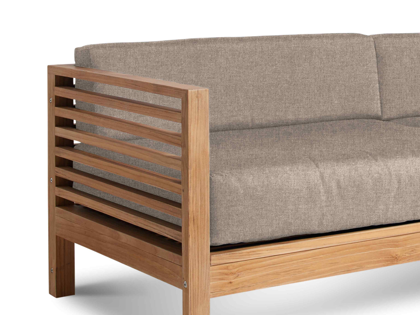 Summer Teak Outdoor Sofa with Sunbrella Cushions
