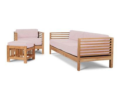 Summer Teak Outdoor Sofa with Sunbrella Cushions