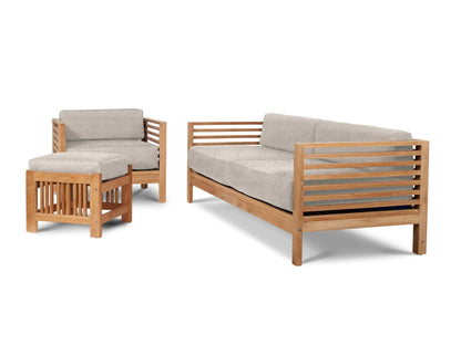 Summer Teak Outdoor Sofa with Sunbrella Cushions