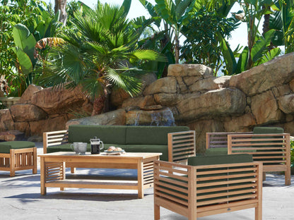 Summer Teak Outdoor Sofa with Sunbrella Cushions