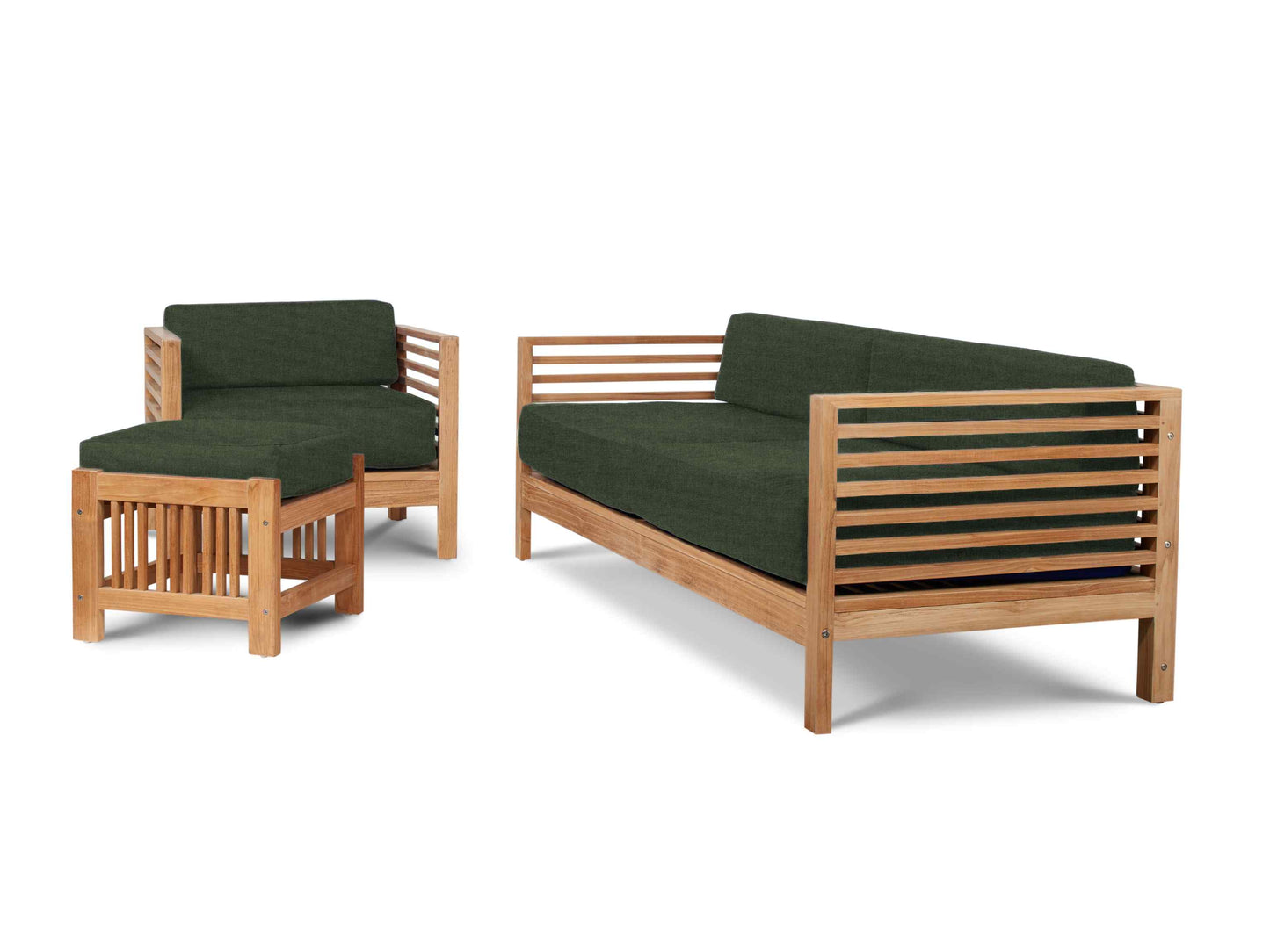 Summer Teak Outdoor Sofa with Sunbrella Cushions