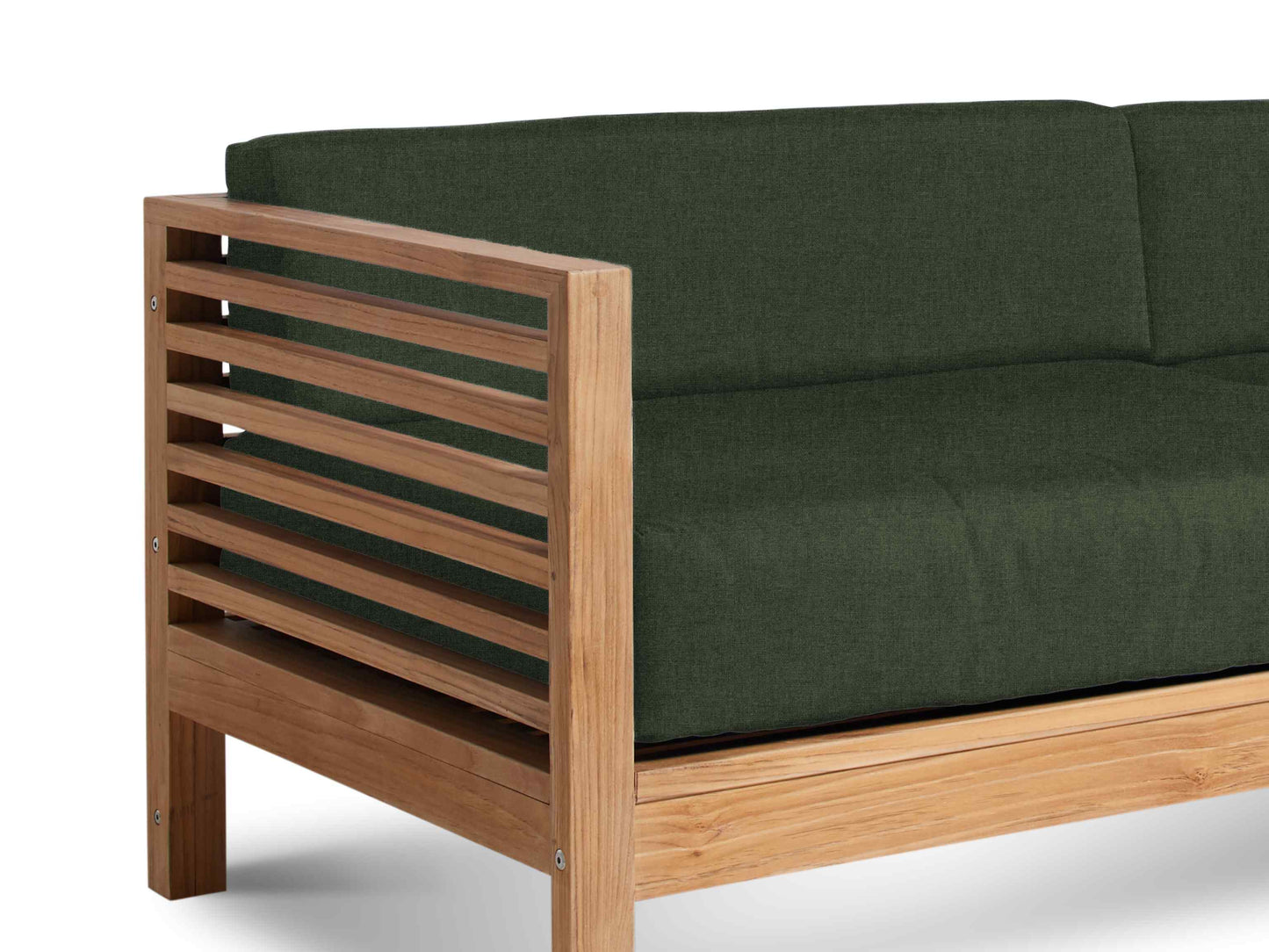 Summer Teak Outdoor Sofa with Sunbrella Cushions