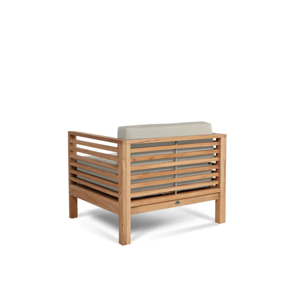 Summer Teak Patio Deep Sofa Set with Subrella Cushion 5PC