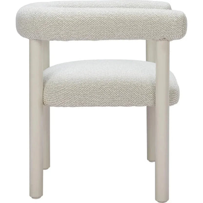 Sunbath Aluminum White Dining Arm Chair 2PC