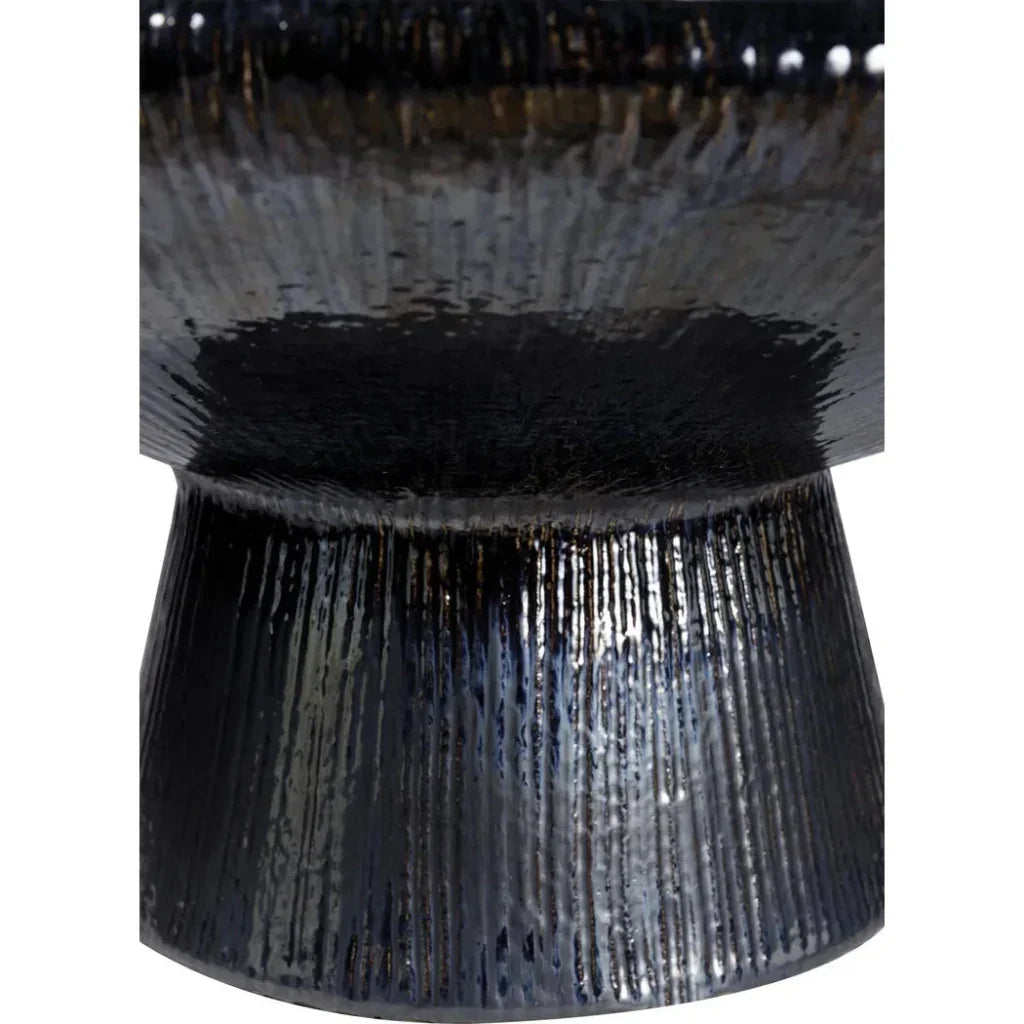 Sunburst Black Ceramic Outdoor Coffee Table