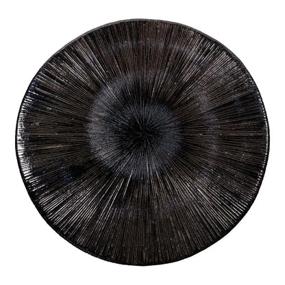 Sunburst Black Ceramic Outdoor Coffee Table