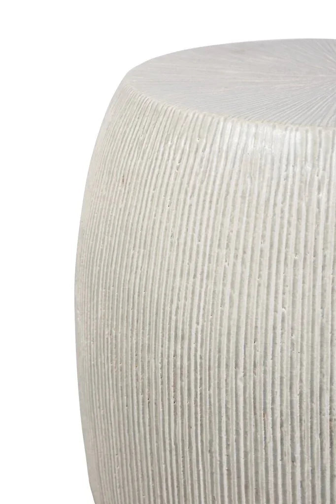 Sunburst Ceramic Glazed Patio Stool