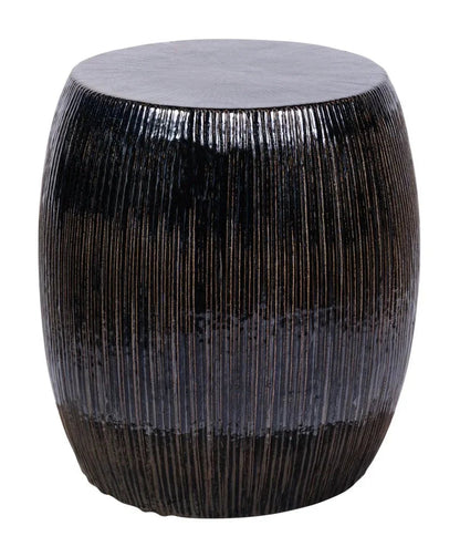 Sunburst Ceramic Glazed Patio Stool