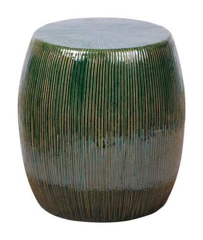 Sunburst Ceramic Glazed Patio Stool