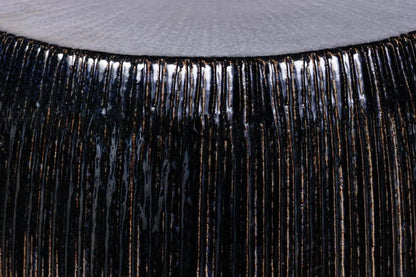 Sunburst Ceramic Glazed Patio Stool