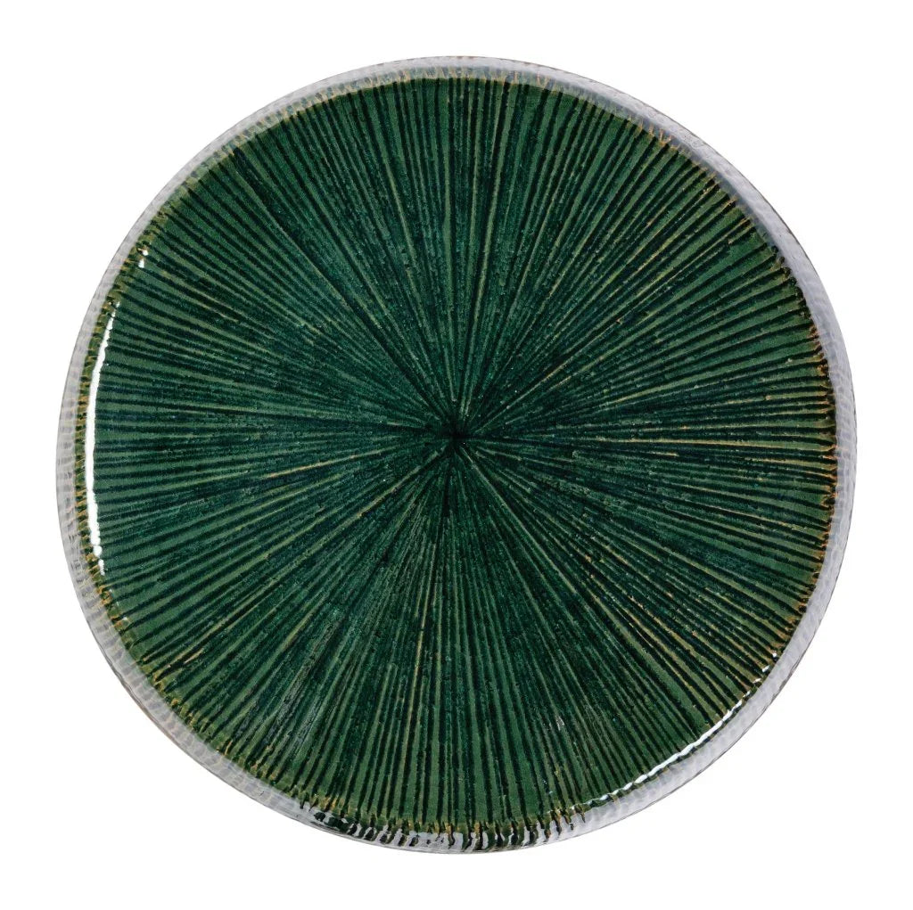 Sunburst Ceramic Glazed Patio Stool