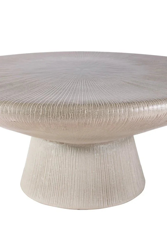 Sunburst Ceramic Patio Coffee Table