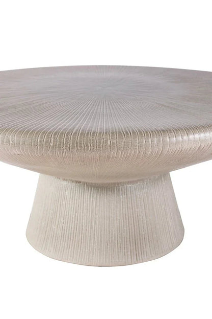 Sunburst Ceramic Patio Coffee Table