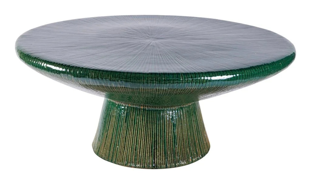 Sunburst Ceramic Patio Coffee Table