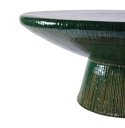 Sunburst Ceramic Patio Coffee Table