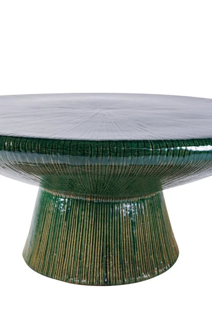 Sunburst Ceramic Patio Coffee Table