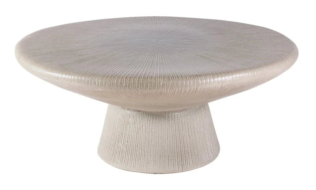 Sunburst Ceramic Patio Coffee Table
