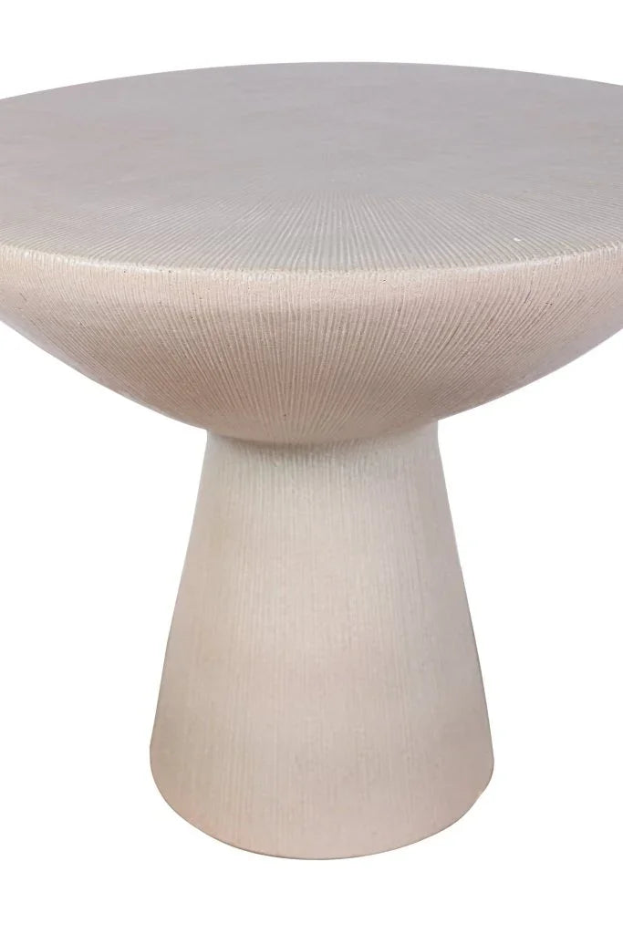 Sunburst Ceramic Round Patio Accent Table