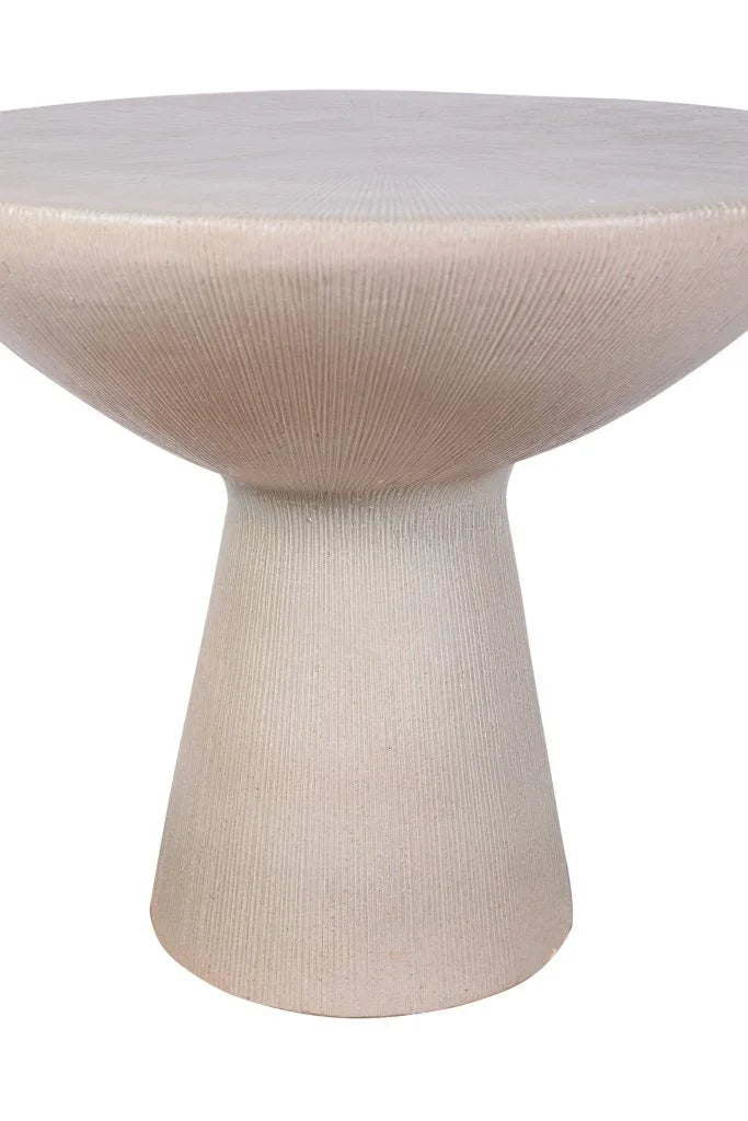 Sunburst Ceramic Round Patio Accent Table