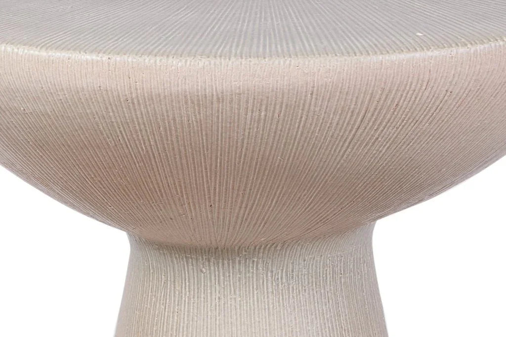 Sunburst Ceramic Round Patio Accent Table