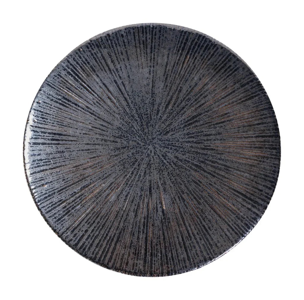 Sunburst Ceramic Round Patio Accent Table