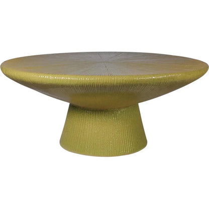 Sunburst Green Ceramic Outdoor Coffee Table