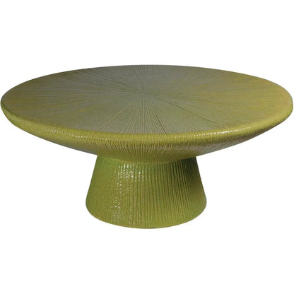 Sunburst Green Ceramic Outdoor Coffee Table