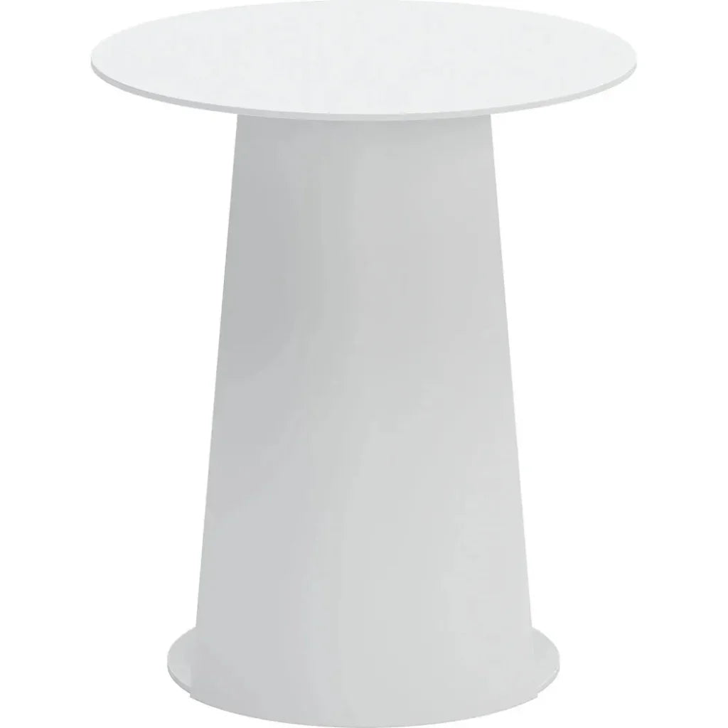 Sunny Isles Aluminum White Round Side Table