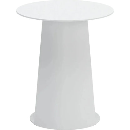 Sunny Isles Aluminum White Round Side Table
