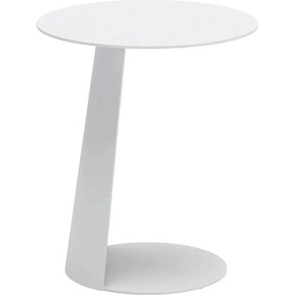 Sunny Isles Aluminum White Round Side Table