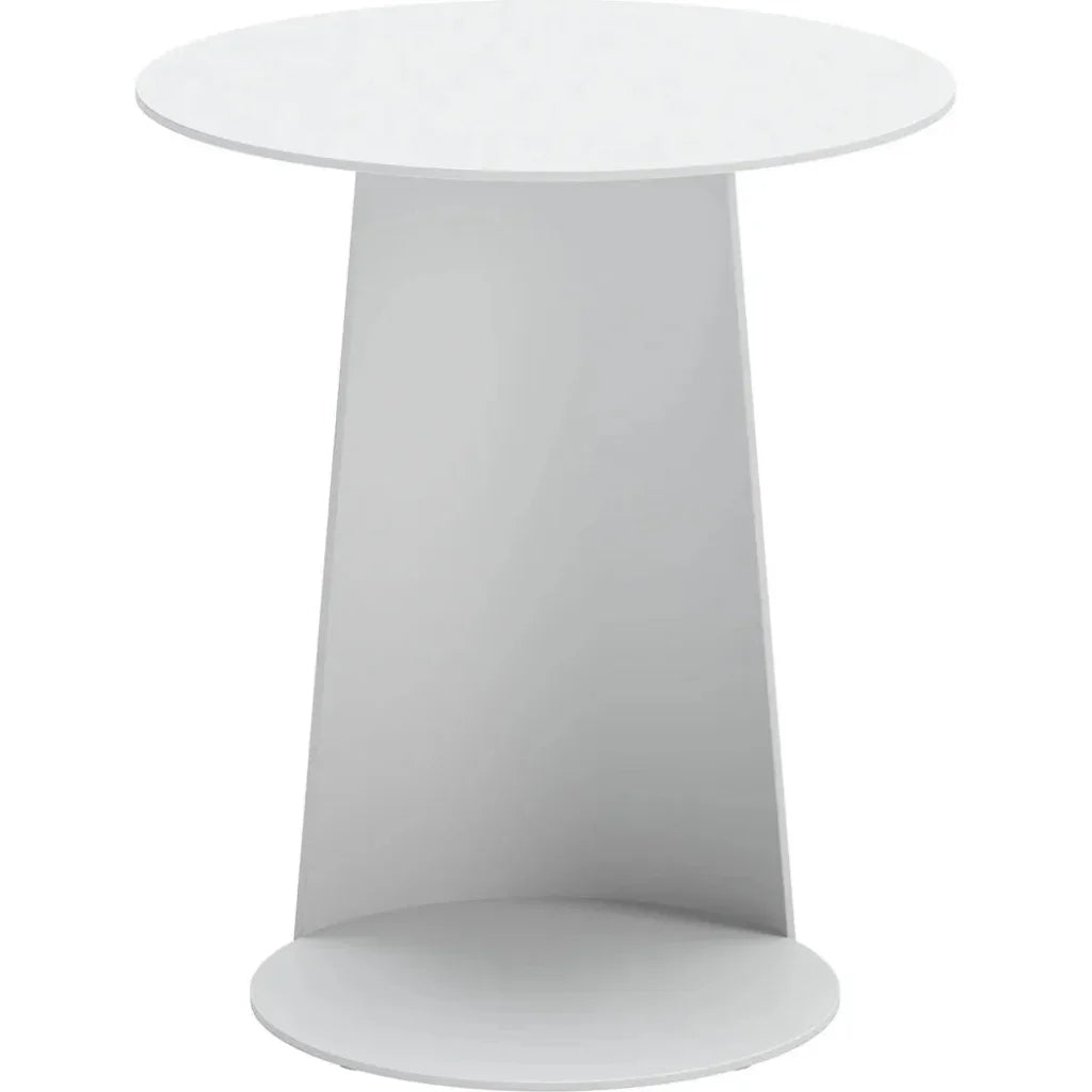 Sunny Isles Aluminum White Round Side Table