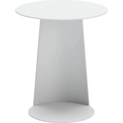 Sunny Isles Aluminum White Round Side Table