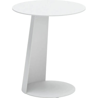 Sunny Isles Aluminum White Round Side Table