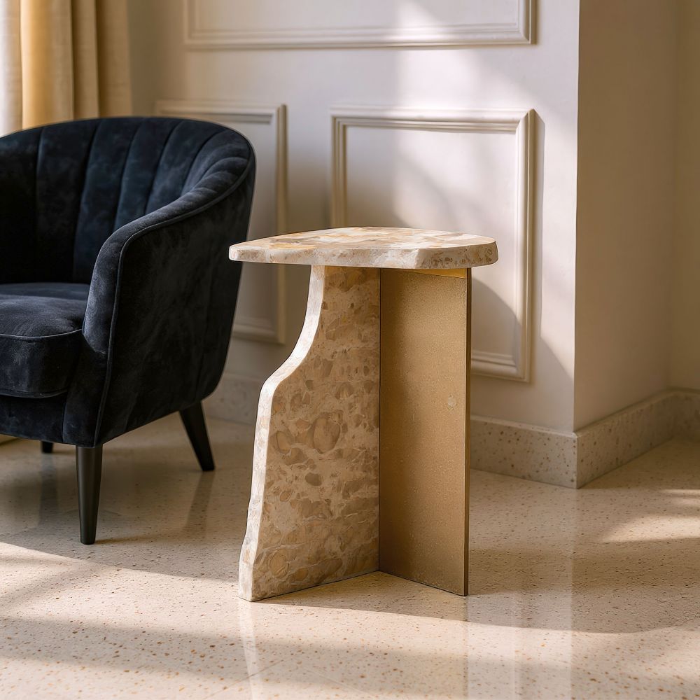 Surya Marble Side Table
