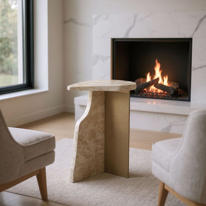 Surya Marble Side Table