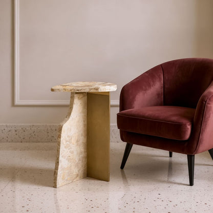 Surya Marble Side Table