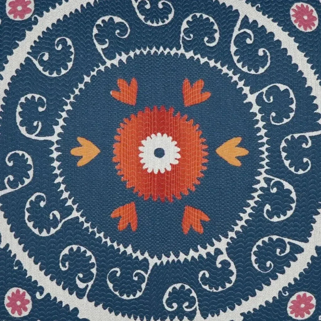 Suzandozi Denim Global Blue Large Throw Pillow Insert