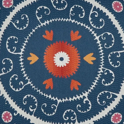 Suzandozi Denim Global Blue Large Throw Pillow Insert