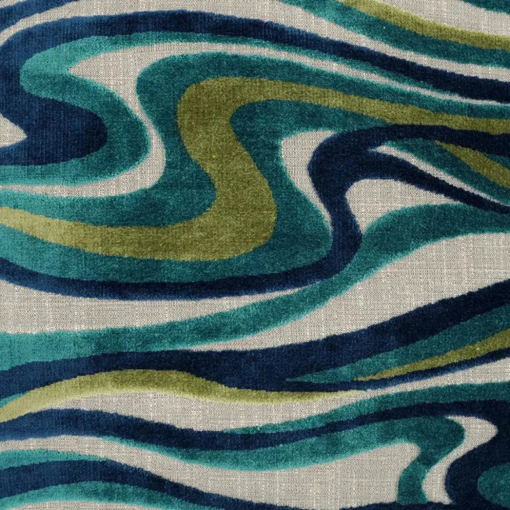 Sway Blue Throw Pillow With Insert