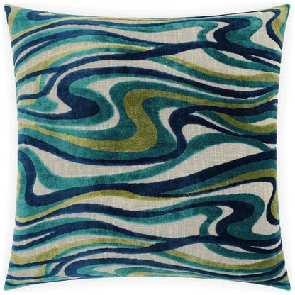 Sway Blue Throw Pillow With Insert