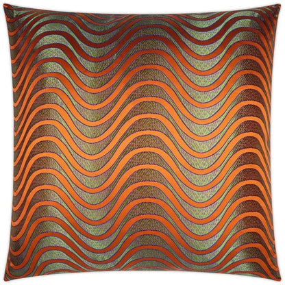 Swell Abstract Orange Large Throw Pillow Insert