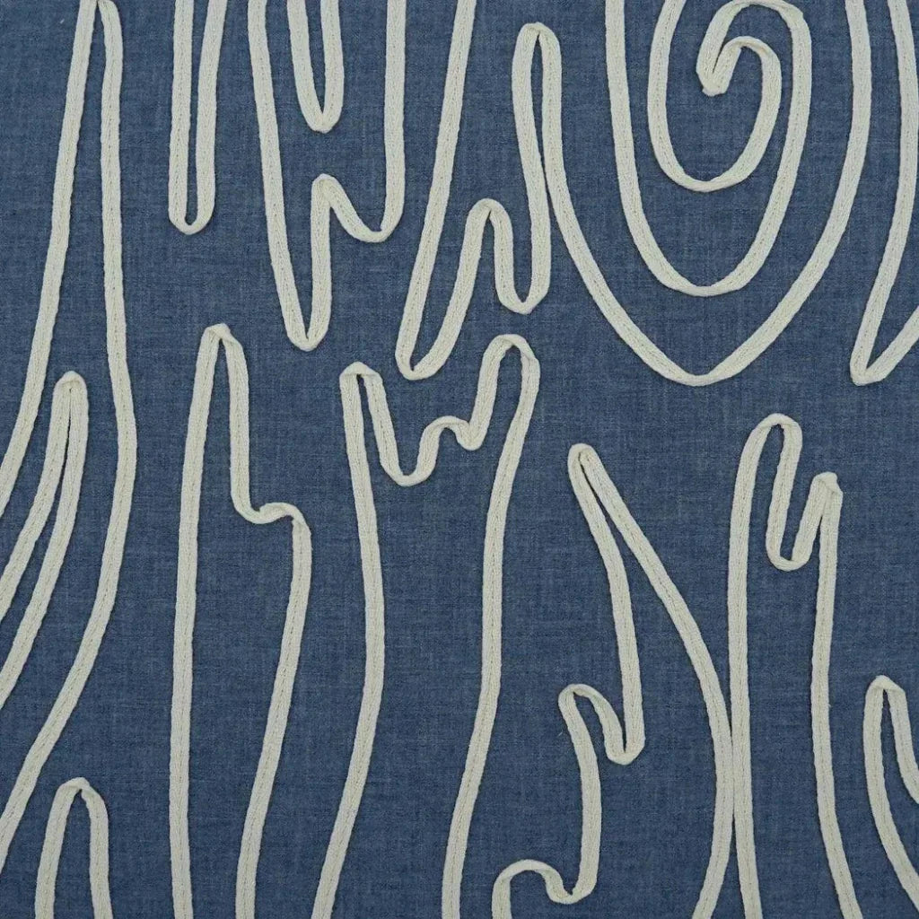 Swindler Denim Abstract Blue Large Throw Pillow Insert