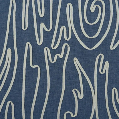 Swindler Denim Abstract Blue Large Throw Pillow Insert