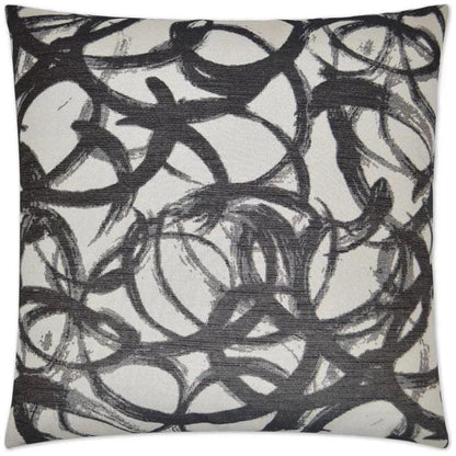 Swoosh Black Throw Pillow With Insert