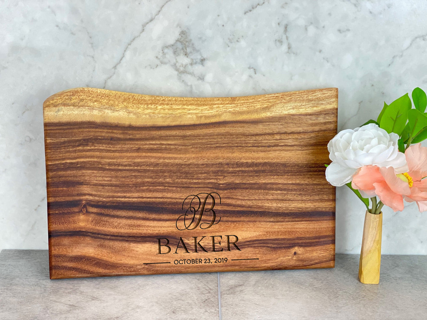 Medium Live Edge Square End Board